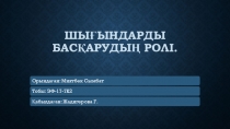 Шығындарды басқарудың ролі