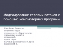 Моделирование селевых потоков с помощью компьютерных программ