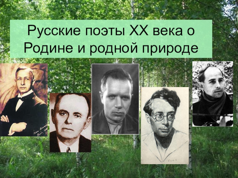 Русские поэты XX века о Родине и родной природе