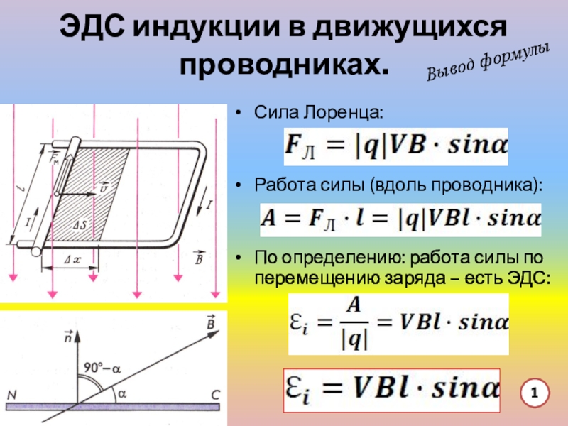 Эдс индукции в однородное магнитное поле