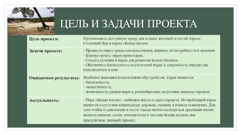 П цель. Задачи проекта парка. Задачи проекта по благоустройству. Цели проекта по облагораживанию парка. Цели и задачи проекта сквер для отдыха.