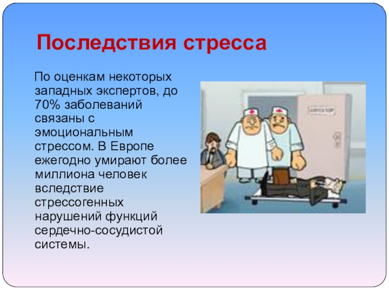 Влияние стресса на человеческий организм презентация