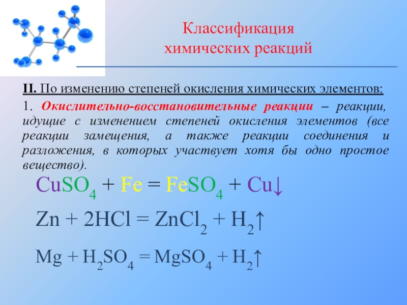 Даны схемы химических реакций