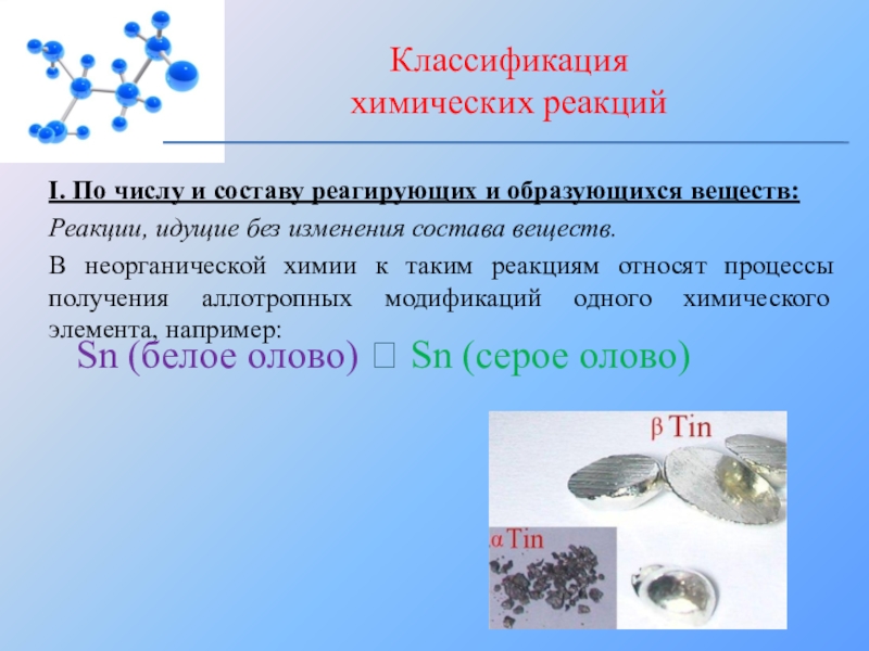 Классификация химических реакций 9 класс