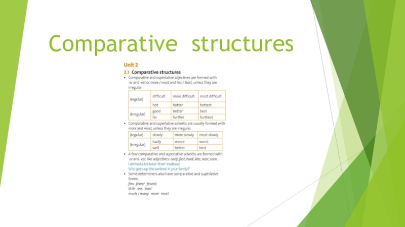 Comparative structures