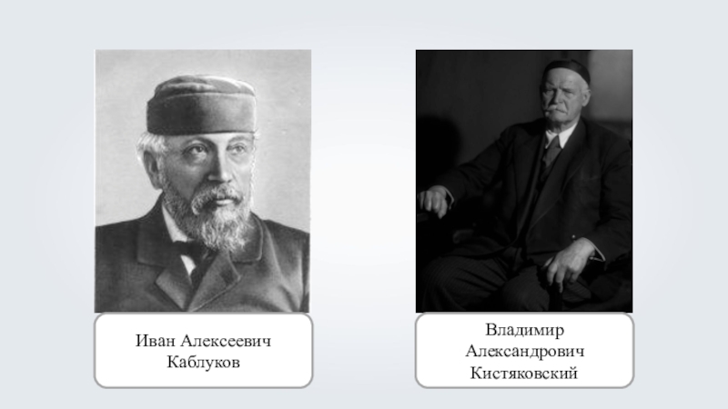 Ивана алексеевича каблукова. Иван Алексеевич каблуков. Владимир Александрович Кистяковский. Каблуков и Кистяковский. Иван каблуков профессор.