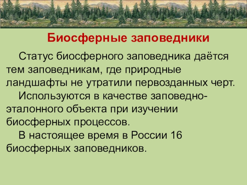 Презентация на тему заповедники россии 6 класс