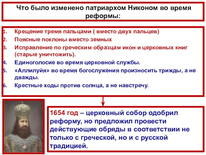 Русская православная церковь в xvii в реформа патриарха никона и раскол презентация 7 класс торкунов