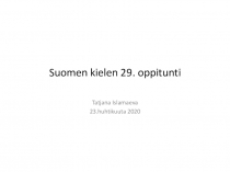 Suomen kielen 29. oppitunti