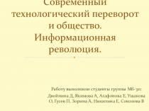 Современный технологический переворот и общество. Информационная революция