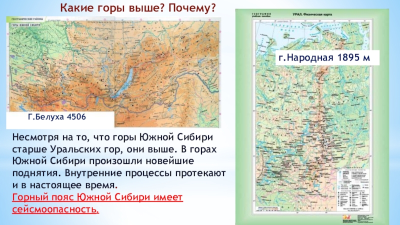 Презентация урал и горы южной сибири