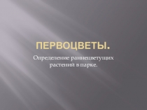 Первоцветы