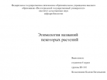 Федеральное государственное автономное образовательное учреждение высшего