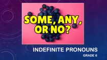 Indefinite pronouns