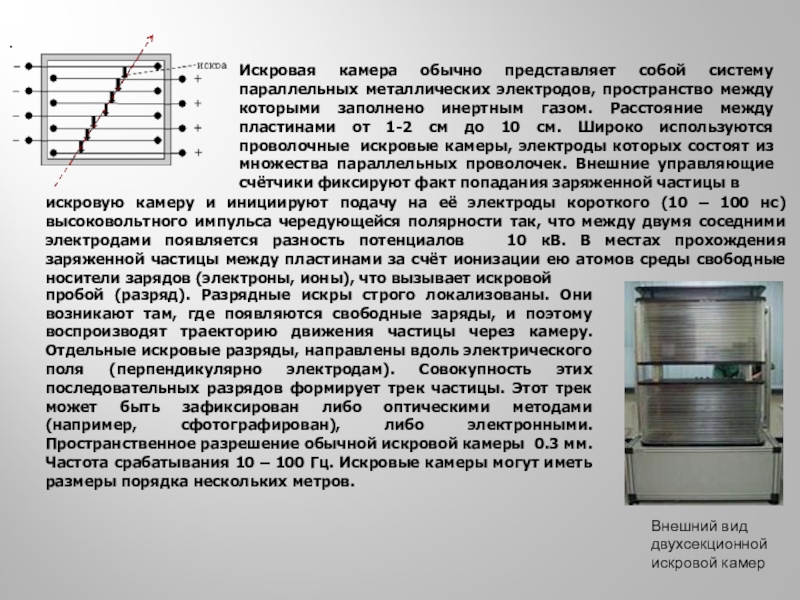 Искровая камера схематическое изображение