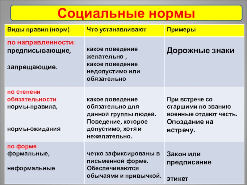 Проект социальные нормы