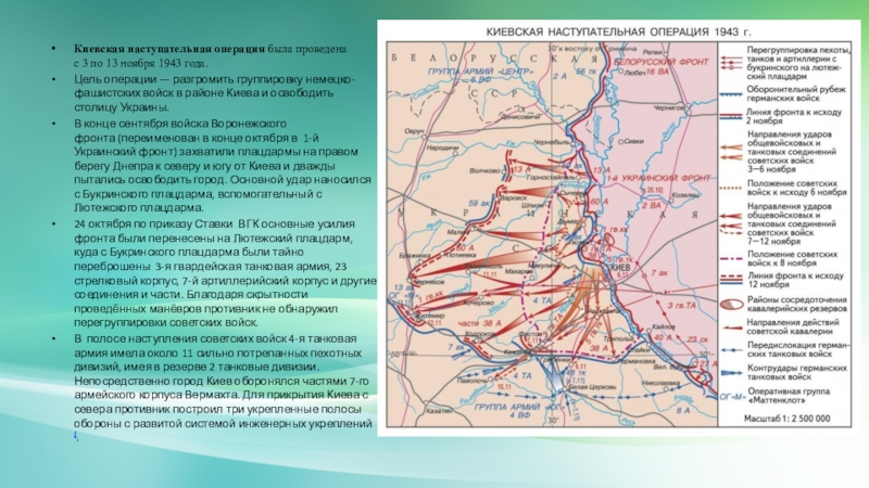 Киевская операция 1943 карта