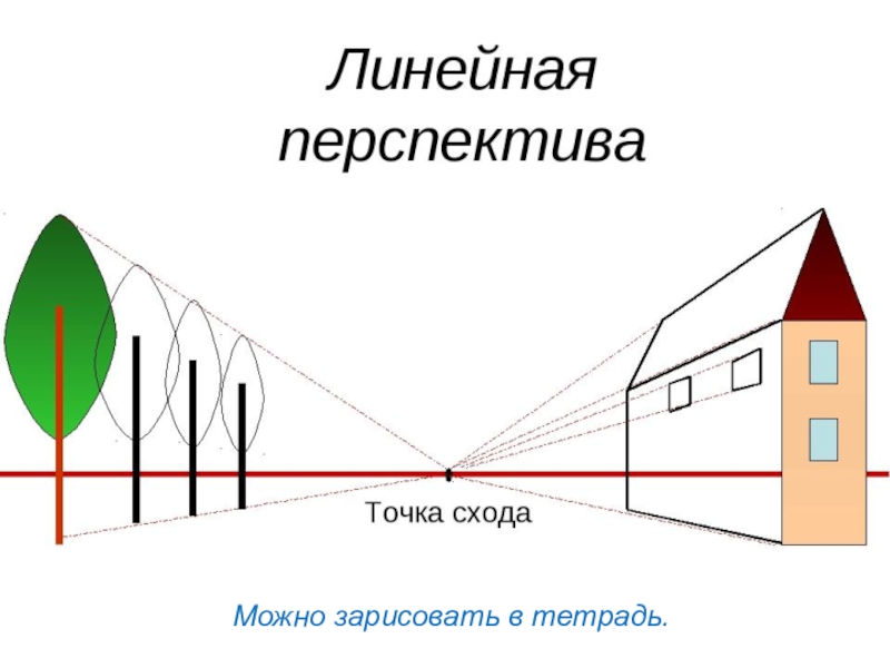 В зависимости от направления линий точки схода располагаются в различных местах изображения ответ