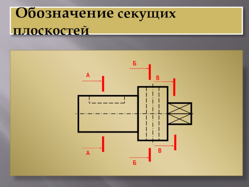 Секущая плоскость. Обозначение секущей плоскости. Правильное обозначение секущей плоскости. Обозначение секущей плоскости на чертеже. Обозначение положения секущей плоскости.