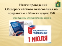 Итоги проведения Общероссийского голосования по поправкам в Конституцию РФ
в
