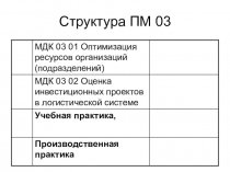Структура ПМ 03