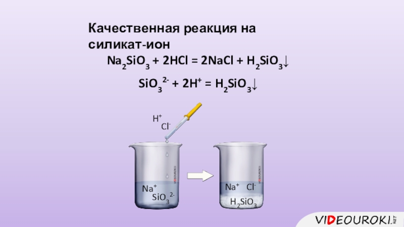 Составьте уравнение реакций согласно схеме na2sio3 h2sio3 sio2 na2sio3