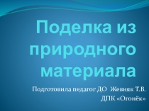 Поделка из природного материала