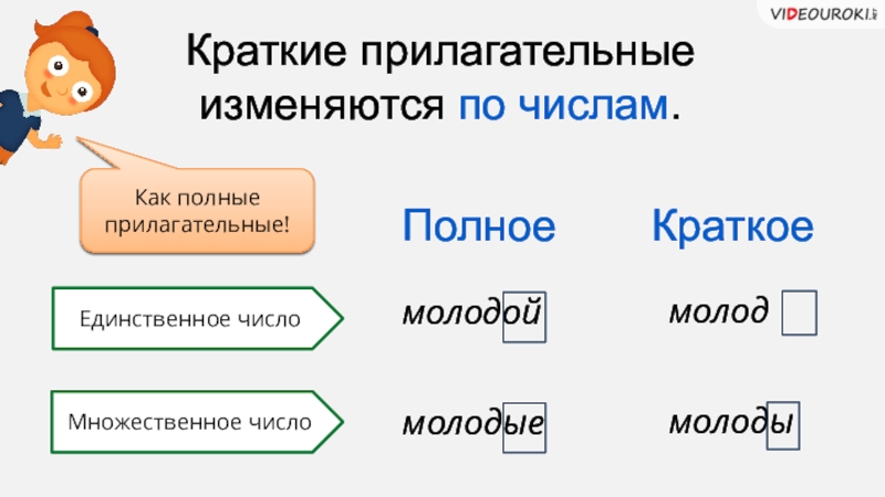 Полные и краткие. Краткие прилагательные изменяются. Краткие прилагательные изменяются по. Прилагательные в краткой форме изменяются по. Полные прилагательные изменяются по.