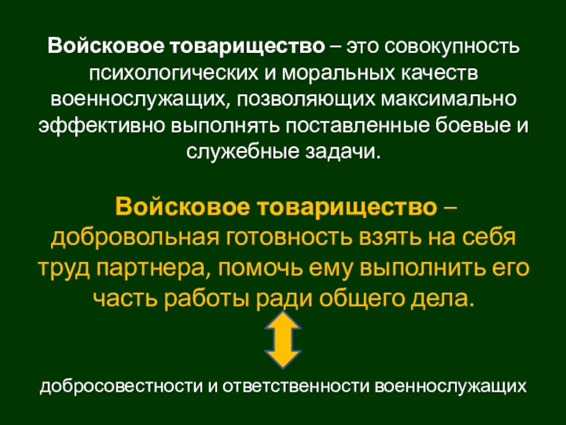 Презентация по обж 10 класс дружба и войсковое товарищество