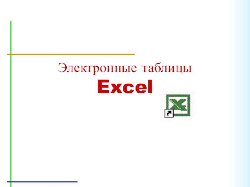 Электронные таблицы Excel