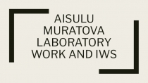 Aisulu Muratova laboratory work and iws