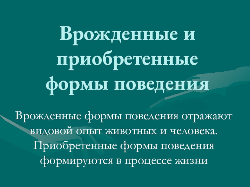 Врожденные и приобретенные формы поведения. Приобретенные формы. Врожденные формы поведения человека. Врожденные программы поведения.