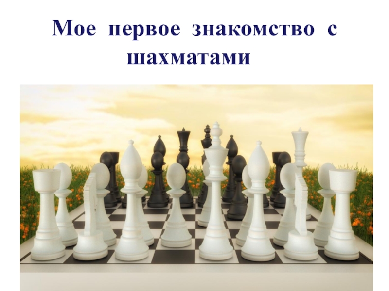Презентация Мое первое знакомство с шахматами