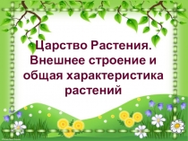 Царство Растения.
Внешнее строение и общая характеристика растений