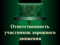 Ответственность участников дорожного движения