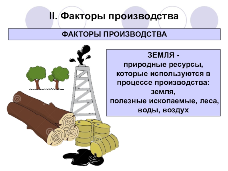 Представьте что вы делаете презентацию к уроку обществознания по теме факторы производства один