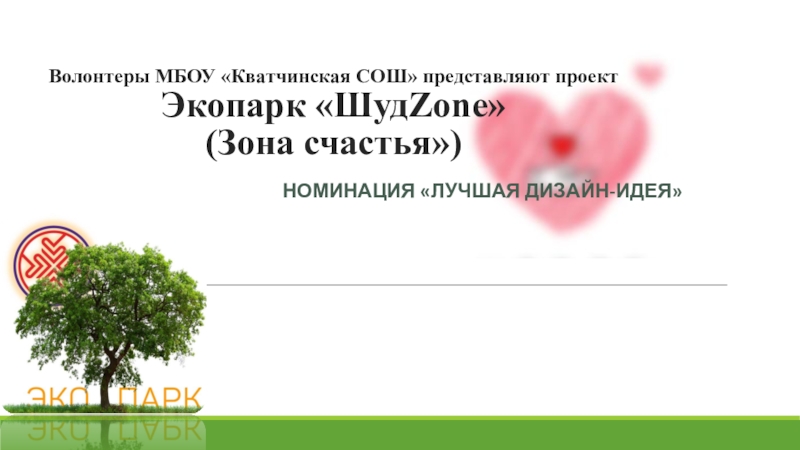 Волонтеры МБОУ Кватчинская СОШ представляют проект Экопарк  Шуд Zone  (