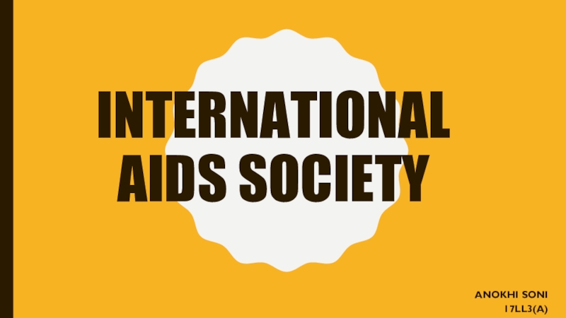 International AIDS society