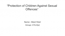 Protection of Children Against Sexual Offences”