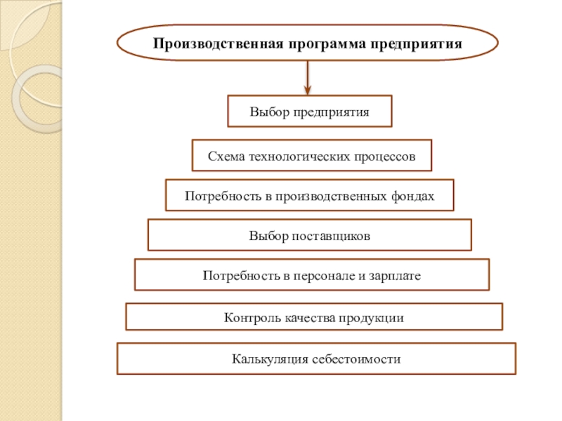 Производственная программа предприятия. Схема производственной программы предприятия. Содержание производственной программы предприятия. Основные разделы производственной программы предприятия.