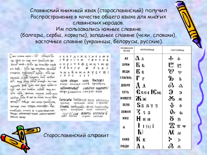 Старорусский язык. Славянские языки. Языки славянских народов. Откуда пошла Славянская письменность. Книжный Славянский язык.