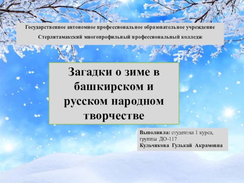 Государственное автономное профессиональное образовательное