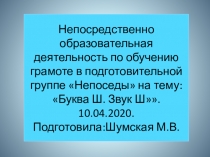 Непосредственно образовательная деятельность по обучению грамоте в