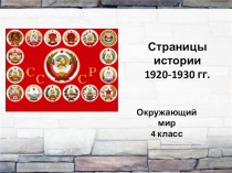 Страницы истории
1920-1930 гг.
Окружающий мир
4 класс