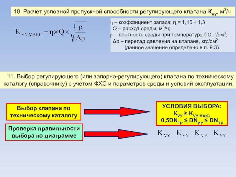 Условный расчет. Пропускная способность регулирующего клапана. Расчет пропускной способности регулирующего клапана. Расчет KV регулирующего клапана. Коэффициент резерва пропускной способности.