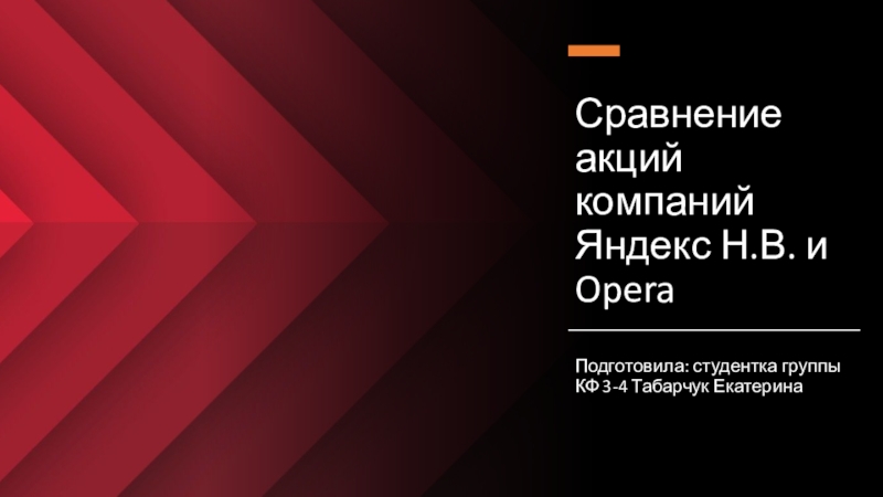 Сравнение акций компаний Яндекс Н.В. и Opera