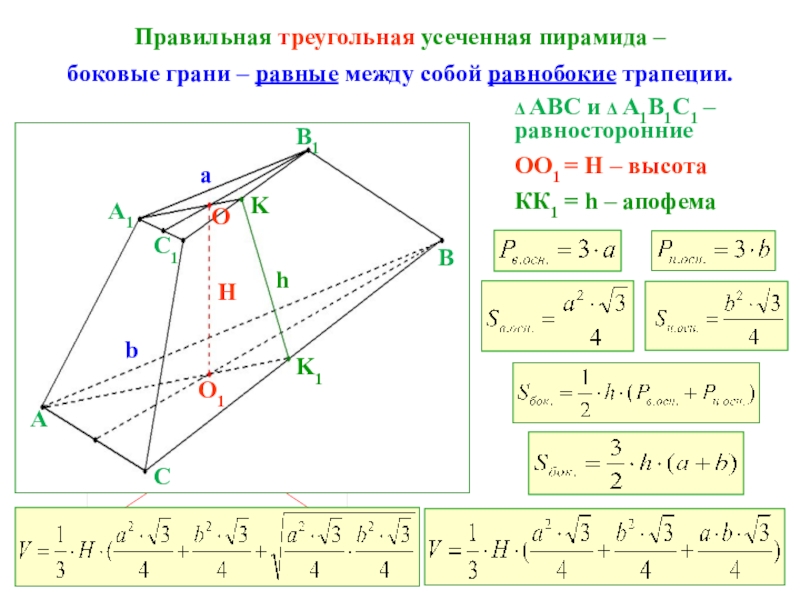 Усеченная треугольная пирамида рисунок