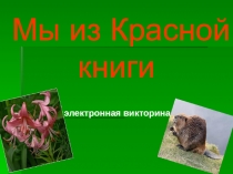 Мы из Красной книги
электронная викторина