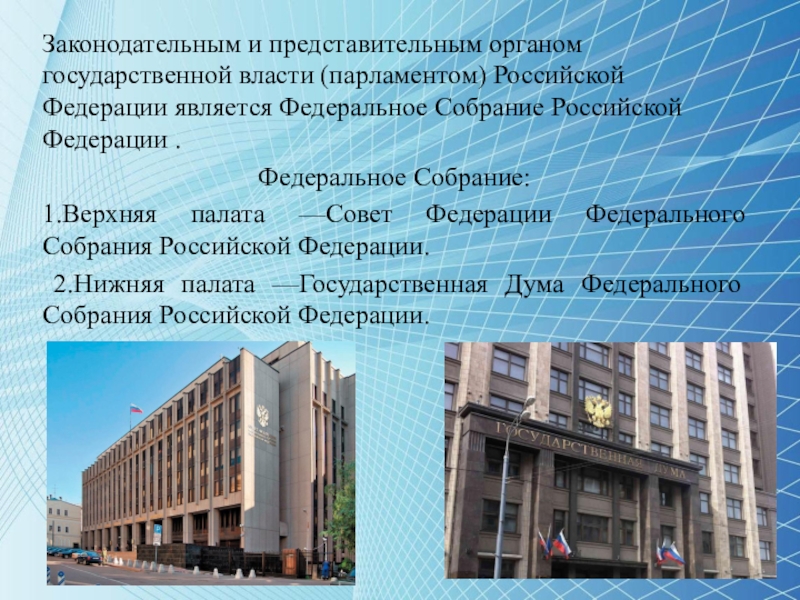 Верхняя палата собрания рф. Парламент РФ называется.