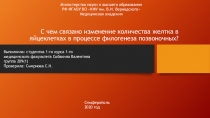 С чем связано изменение количества желтка в яйцеклетках в процессе филогенеза